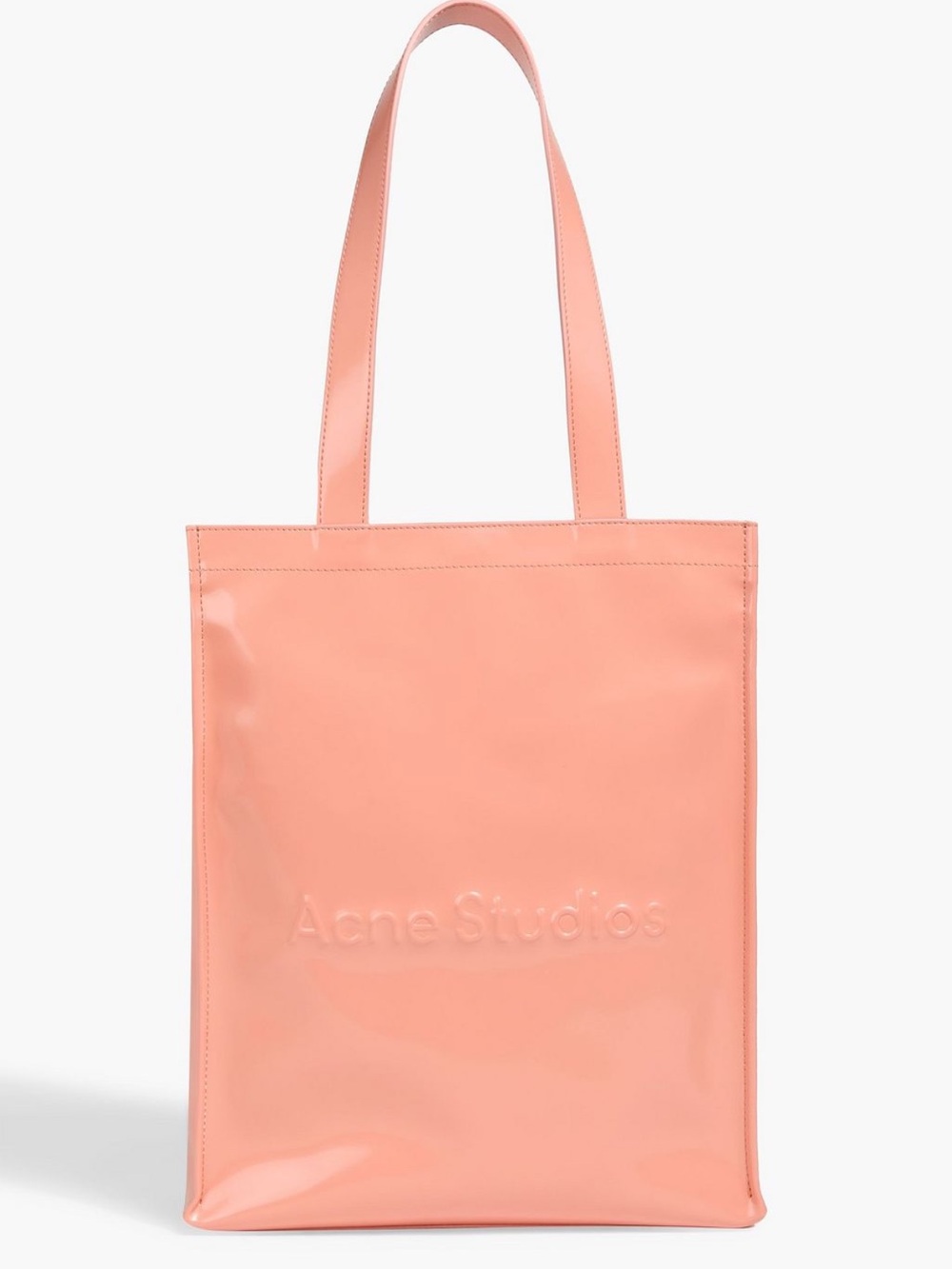 Acne Coral Pink Patent Tote Bag